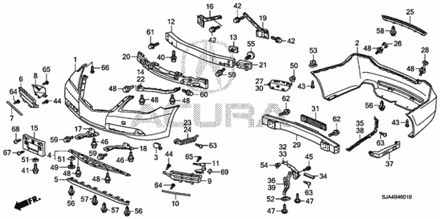 Bumpers (2) for 2009 Acura RL #0