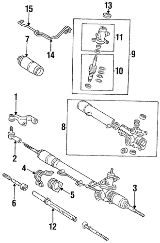 STEERING/STEERING GEAR & LINKAGE for 1998 Toyota T100 #3