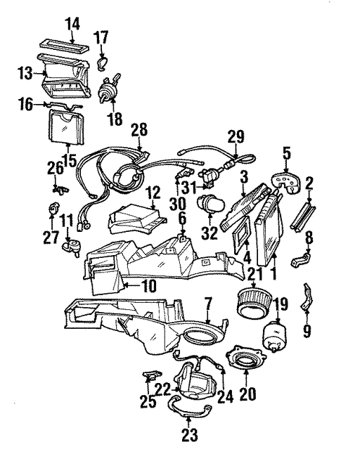 HVAC/Heater for 1996 Ford Mustang #1