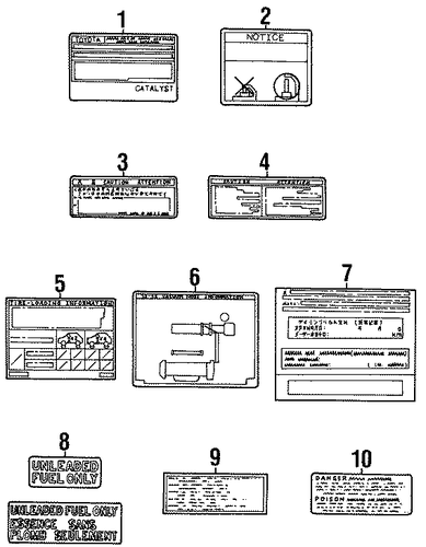 BODY/LABELS for 1996 Toyota Paseo #1