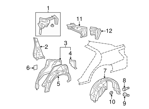 BODY/INNER STRUCTURE for 2009 Toyota Camry #2