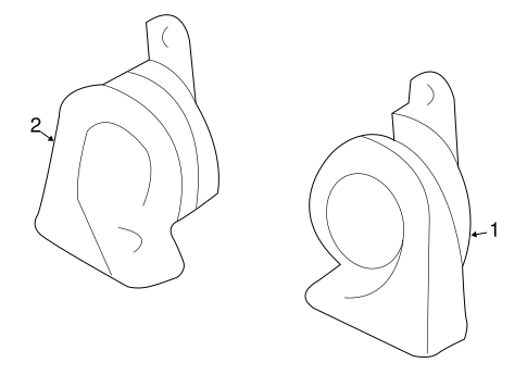 Horn for 2010 Toyota FJ Cruiser #0