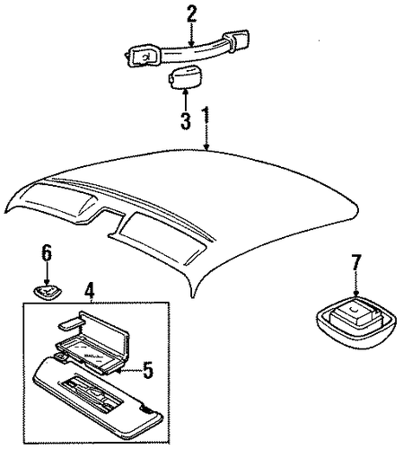 XJ12 INTERIOR TRIM - ROOF