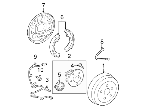 BRAKES/REAR BRAKES for 2008 Toyota Prius #1