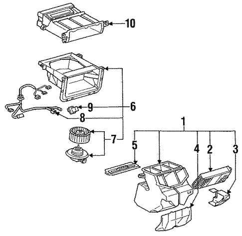 HVAC/Heater Components for 1995 Toyota Previa #1
