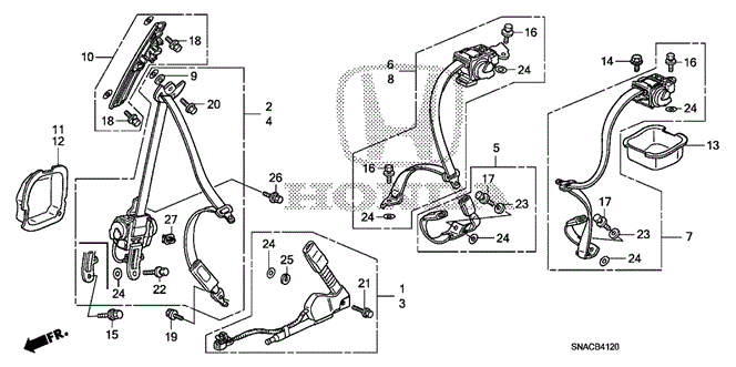 INTERIOR / BUMPER/SEAT BELTS for 2010 Honda CIVIC SEDAN #1