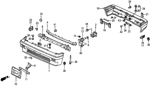 INTERIOR / BUMPER/BUMPER (2) for 1986 Honda CIVIC 5-DOOR #1