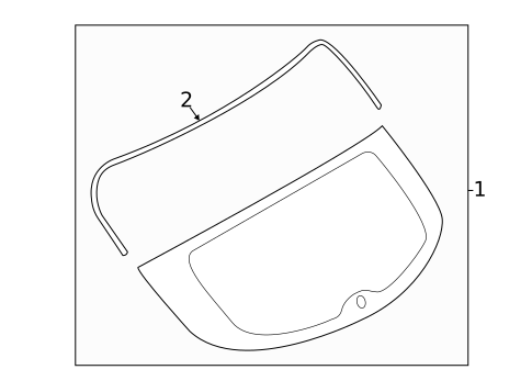 Glass - Lift Gate for 2020 Infiniti QX50 #0