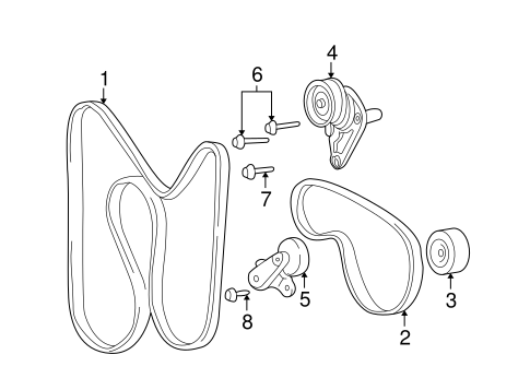 COOLING SYSTEM/BELTS & PULLEYS for 2004 Chevrolet Avalanche 1500 #1