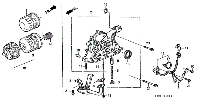 Engine/Oil Pump - Oil Strainer (DOHC) for 2000 Honda CIVIC COUPE #1