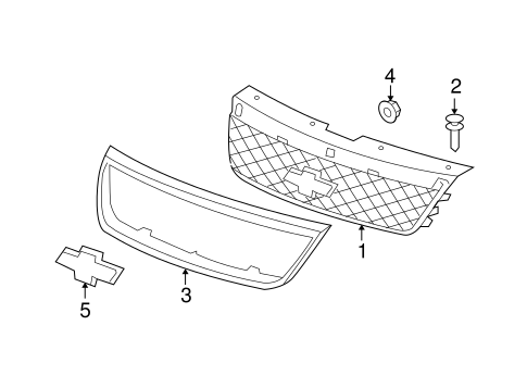 Body/Grille & Components for 2006 Chevrolet Malibu #1