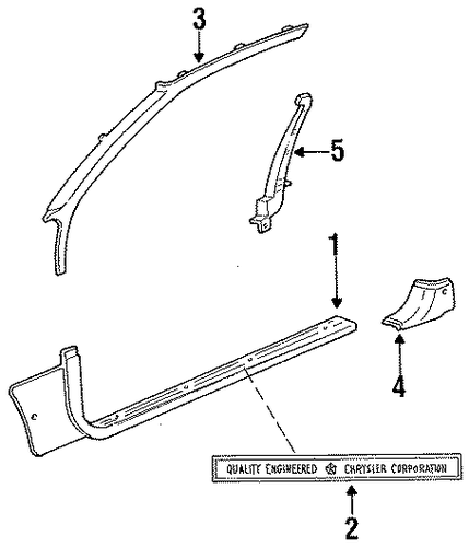 LeBaron INTERIOR TRIM - PILLARS 2