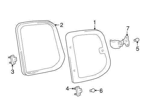BODY/GLASS - REAR DOOR for 2004 Toyota Tundra #1