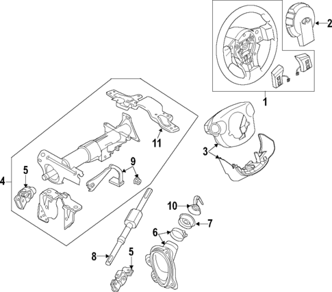 Steering Column for 2007 Infiniti FX35 #1