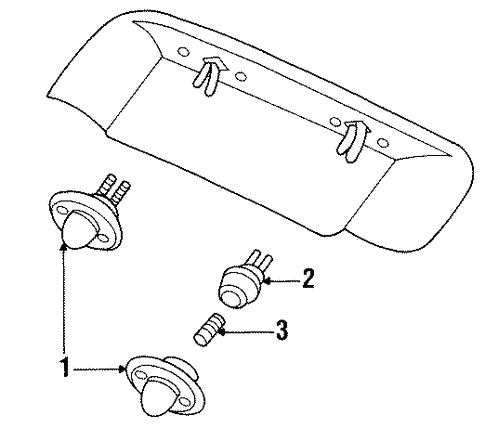 Electrical/License Lamps for 1996 Ford Mustang #1