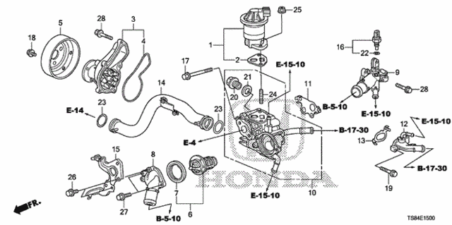 Water Pump (1.8L) for 2012 Honda CIVIC COUPE #0