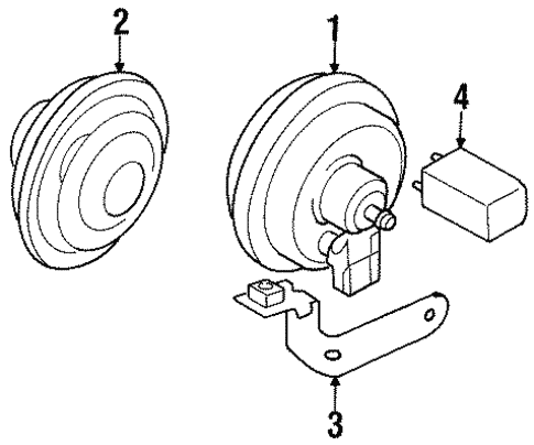 Horn for 1997 Volkswagen Jetta #0