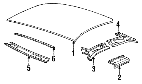 Roof & Components for 1992 Saturn SC #0