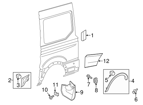 Transit-150 EXTERIOR TRIM - SIDE PANEL 7