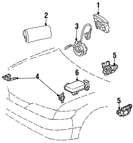 Prizm AIR BAG COMPONENTS