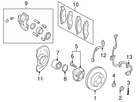 Brakes/Front Brakes for 2002 Nissan Quest #1