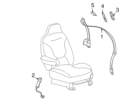 Electrical/Front Seat Belts for 2007 Ford Freestar #1