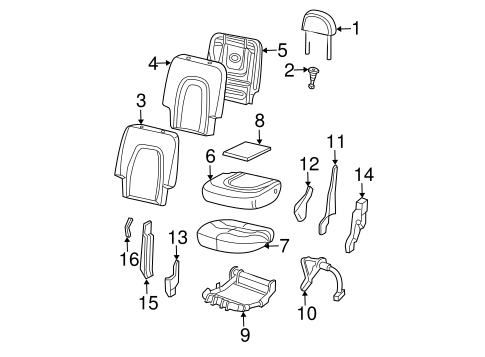 Body/Rear Seat Components for 2003 Ford Explorer #2