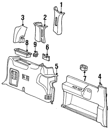 Windstar INTERIOR TRIM - SIDE PANEL 3