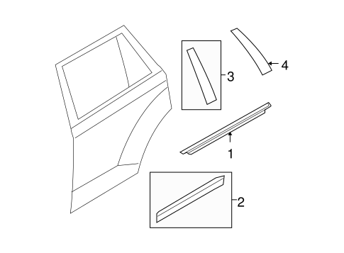 Body/Exterior Trim - Rear Door for 2008 Ford Edge #1