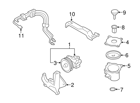 Pump & Hoses for 2001 Subaru Impreza #0