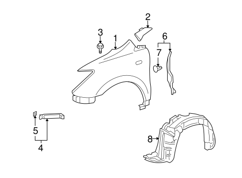 BODY/FENDER & COMPONENTS for 2004 Scion xA #1