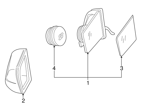 Outside Mirrors for 1996 Mercedes-Benz E 320 #0