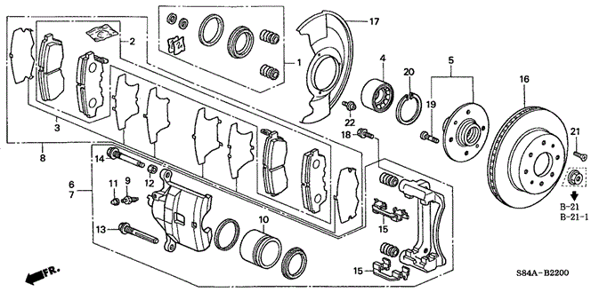 CHASSIS/FRONT BRAKE (1) for 2002 Honda ACCORD SEDAN #1