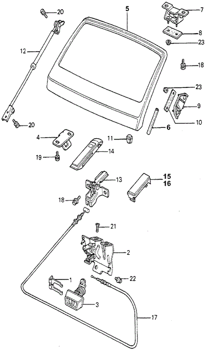 BODY / AIR CONDITIONING/TAILGATE for 1981 Honda ACCORD HATCHBACK #1