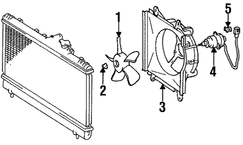 COOLING SYSTEM/COOLING FAN for 1996 Toyota Celica #1