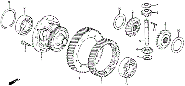 TRANSMISSION - MANUAL/MT DIFFERENTIAL for 1988 Honda CIVIC 5-DOOR #1