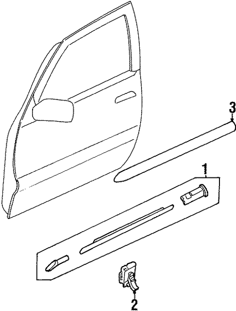 Tracer EXTERIOR TRIM - FRONT DOOR