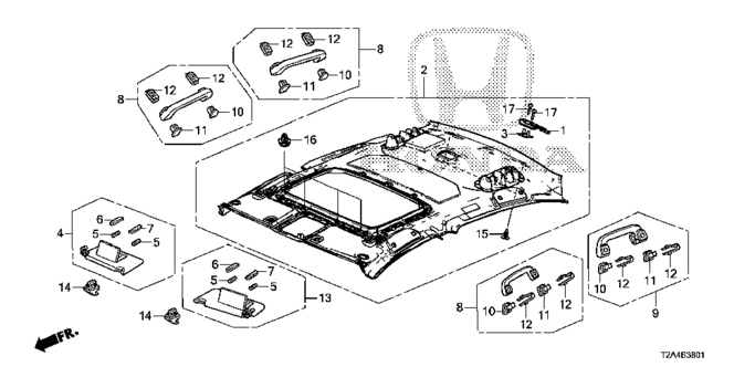 INTERIOR / BUMPER/ROOF LINING (2) for 2013 Honda ACCORD SEDAN #1