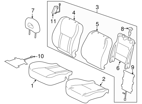 BODY/FRONT SEAT COMPONENTS for 2005 Toyota RAV4 #1