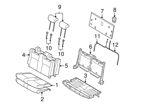 BODY/THIRD ROW SEATS for 2007 Toyota Highlander #1