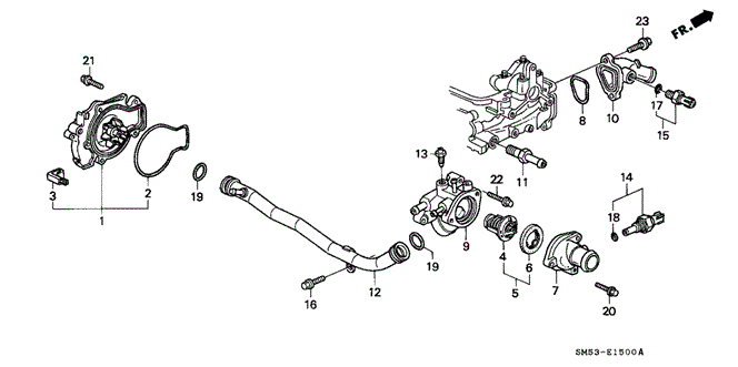 ENGINE/WATER PUMP for 1993 Honda ACCORD 5-DOOR #1