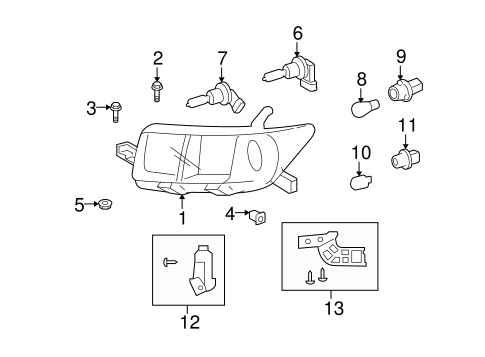 ELECTRICAL/HEADLAMP COMPONENTS for 2012 Scion xB #1