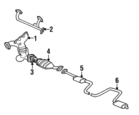 Exhaust System/Exhaust Components for 1997 Ford Contour #1