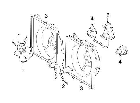 COOLING SYSTEM/COOLING FAN for 2005 Toyota RAV4 #1