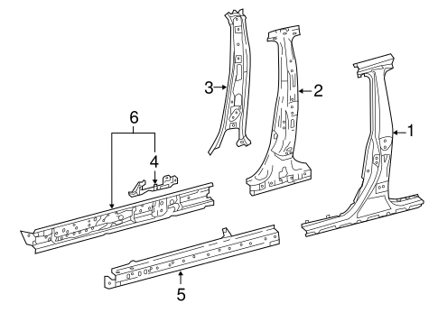 BODY/CENTER PILLAR & ROCKER for 2016 Toyota Prius #1