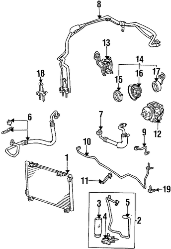 HVAC/CONDENSER, COMPRESSOR & LINES for 1998 Toyota Celica #1