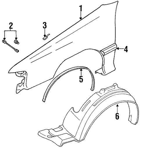 Fender & Components for 1990 Subaru Legacy #0