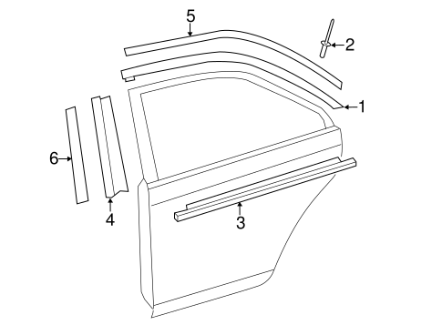 BODY/EXTERIOR TRIM - REAR DOOR for 2012 Toyota Camry #1
