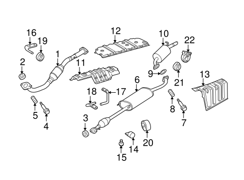 EXHAUST SYSTEM/EXHAUST COMPONENTS for 2011 Toyota Highlander #1