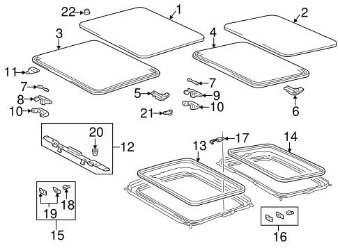 BODY/SUNROOF for 1997 Toyota RAV4 #1
